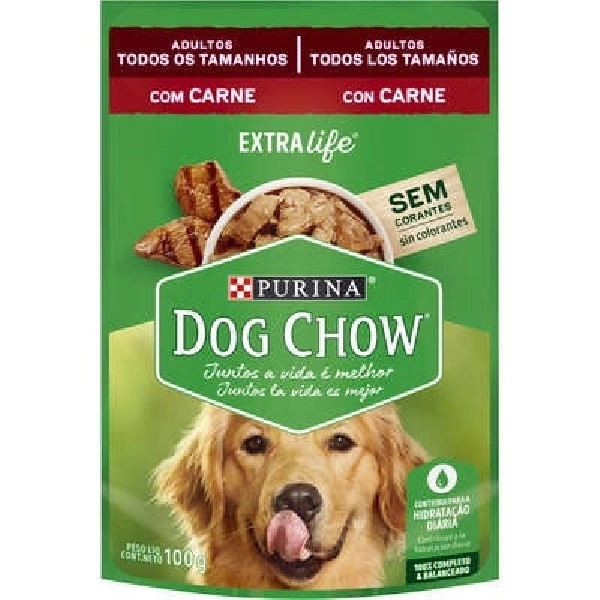 Dog Chow Sachet Cães Adulto Carne e Arroz 100g